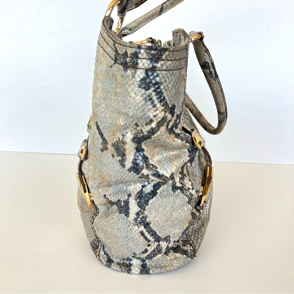 orYANY Snake Print Bag with Gold Accents - Picture 4 of 16